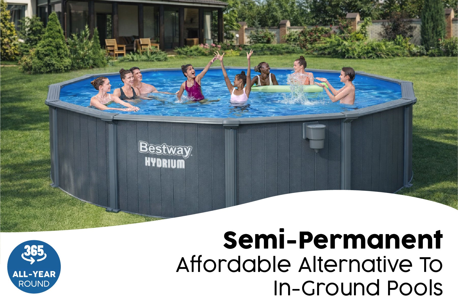 18ft family above ground pool set