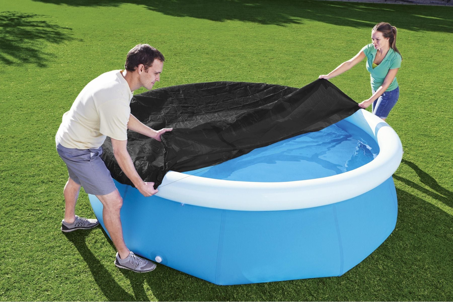 8ft Pool Cover for Inflatable Fast Set Pools