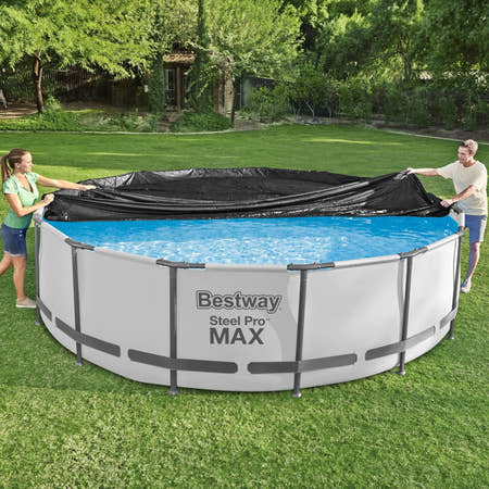 15ft Round Pool Cover for Steel Pro Max Above Ground Pools