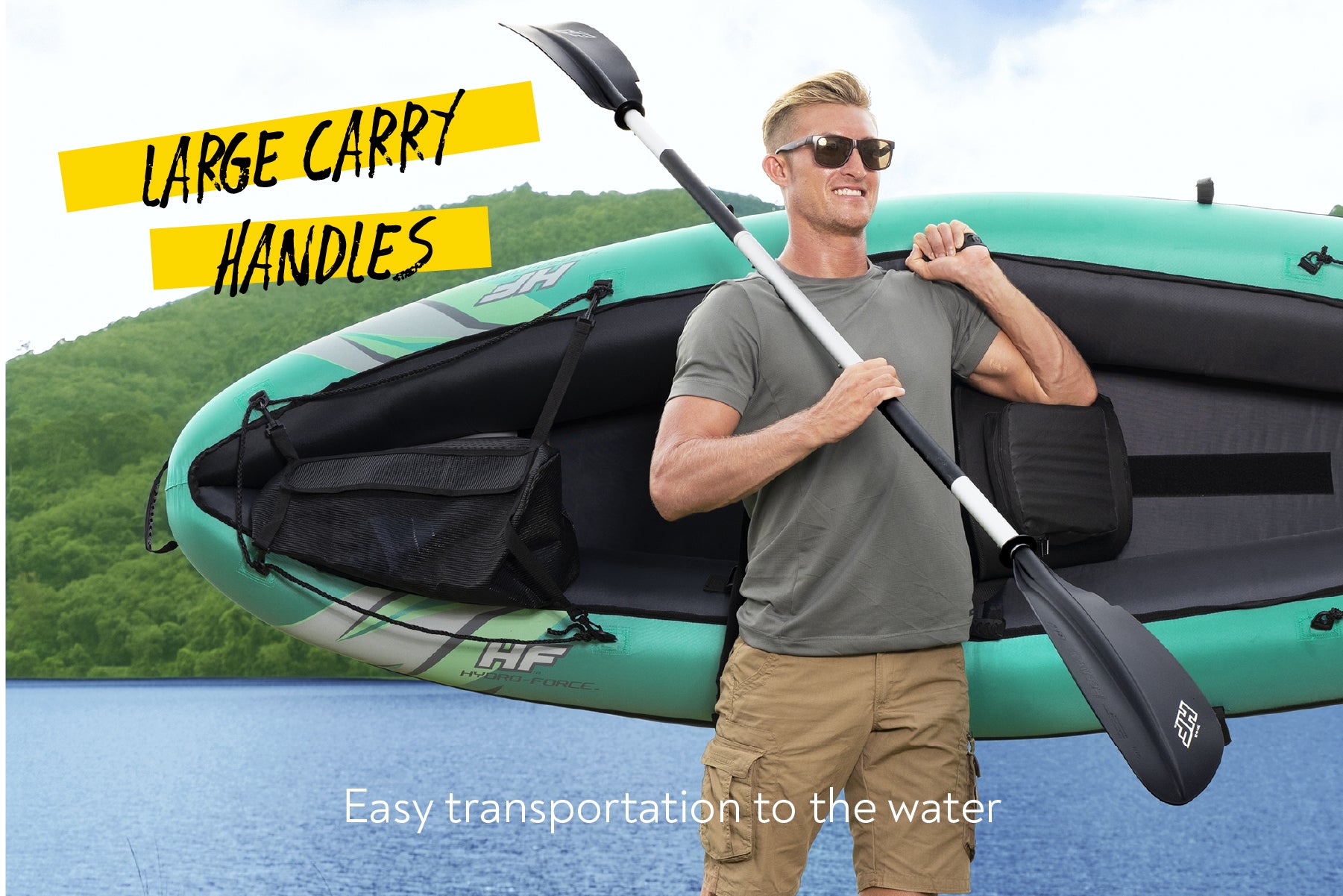 Hydro-force 1 Person Inflatable Kayak Complete Set - Ventura
