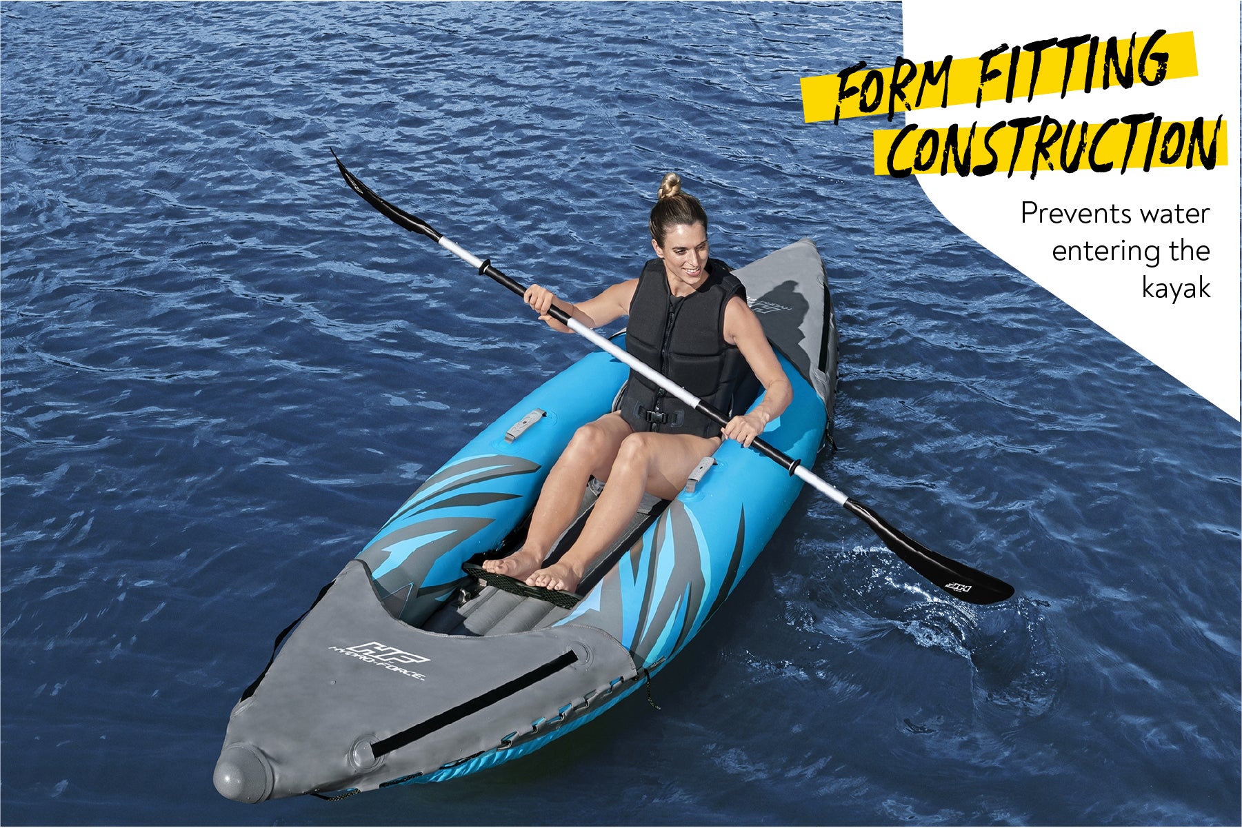 Hydro-Force 1 Person Inflatable Kayak Complete Set - Surge Elite