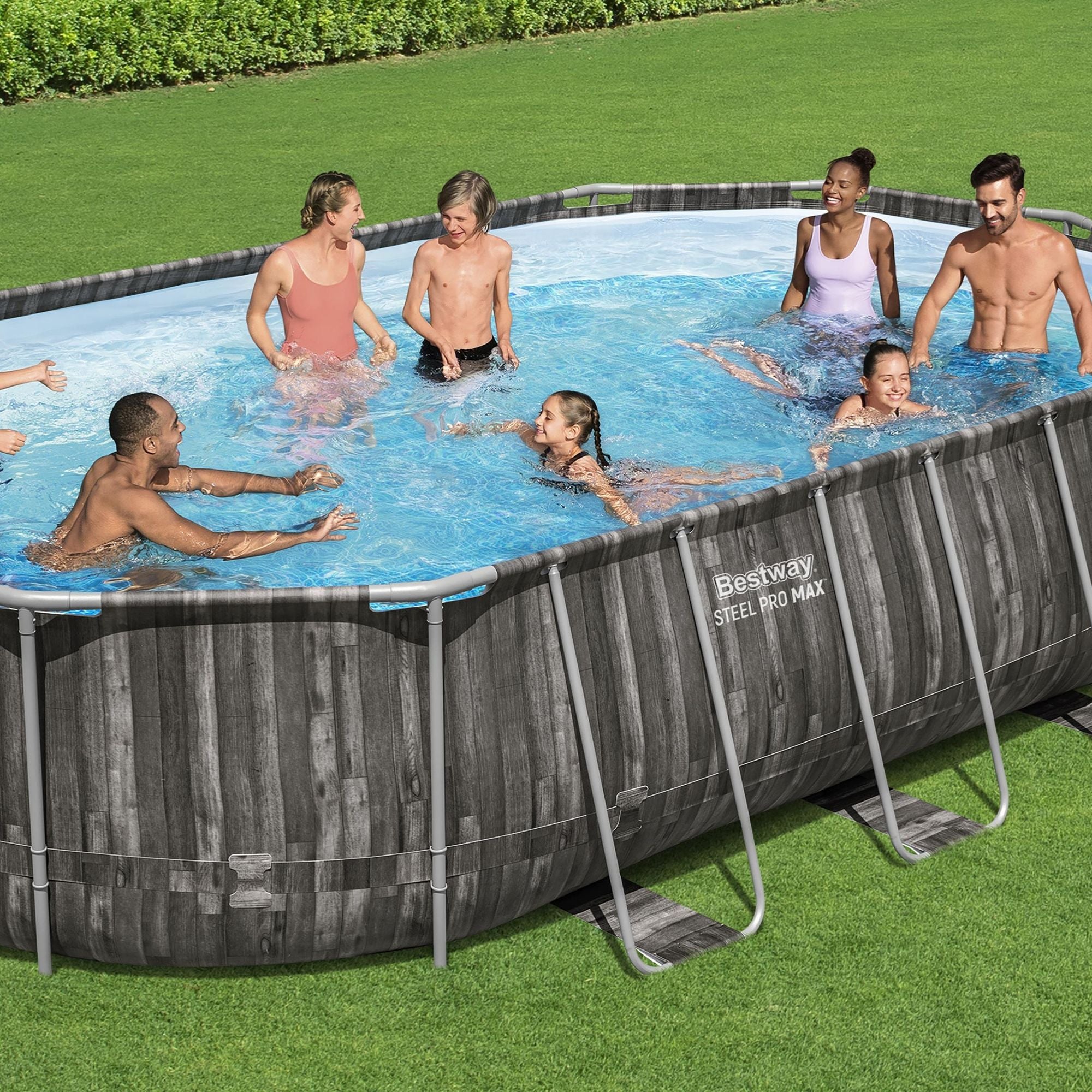 oval swimming pool