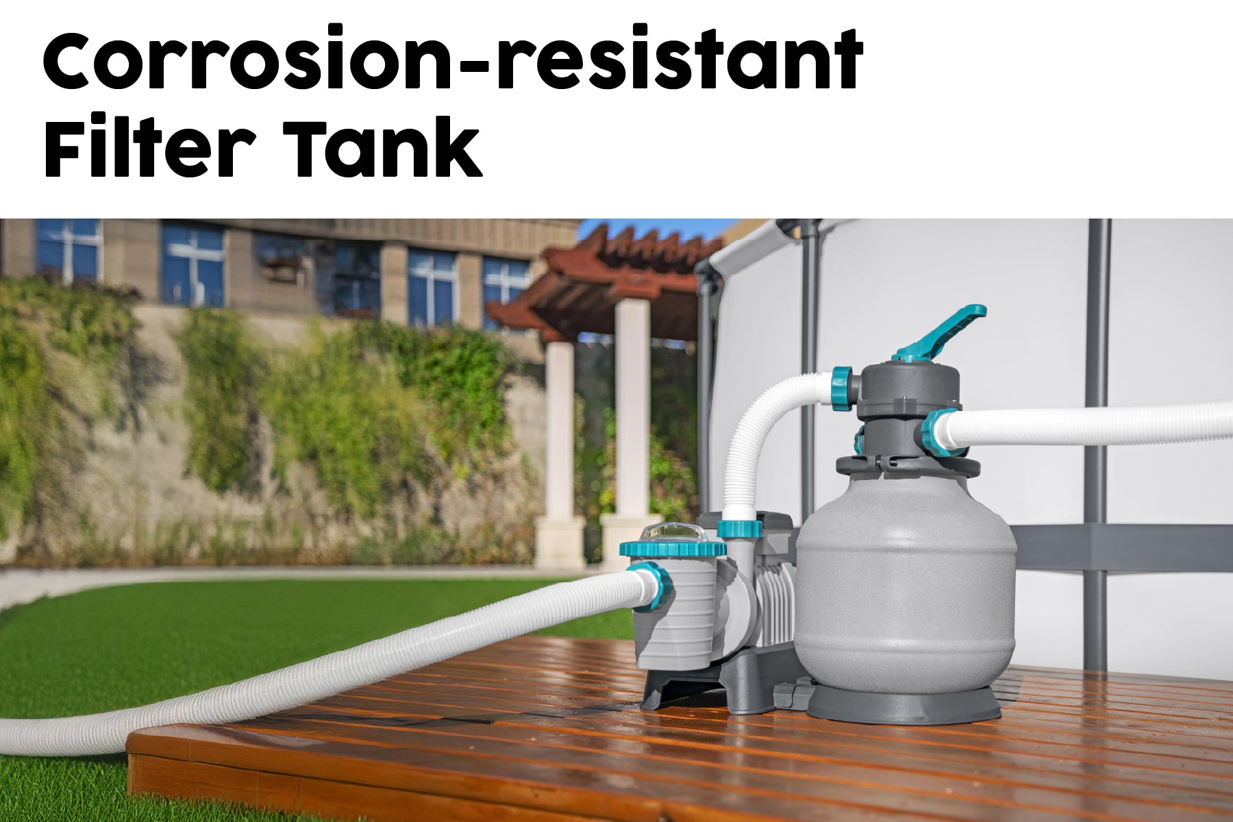 2200gal Pool Sand Filter for All Above Ground Pools - Grey