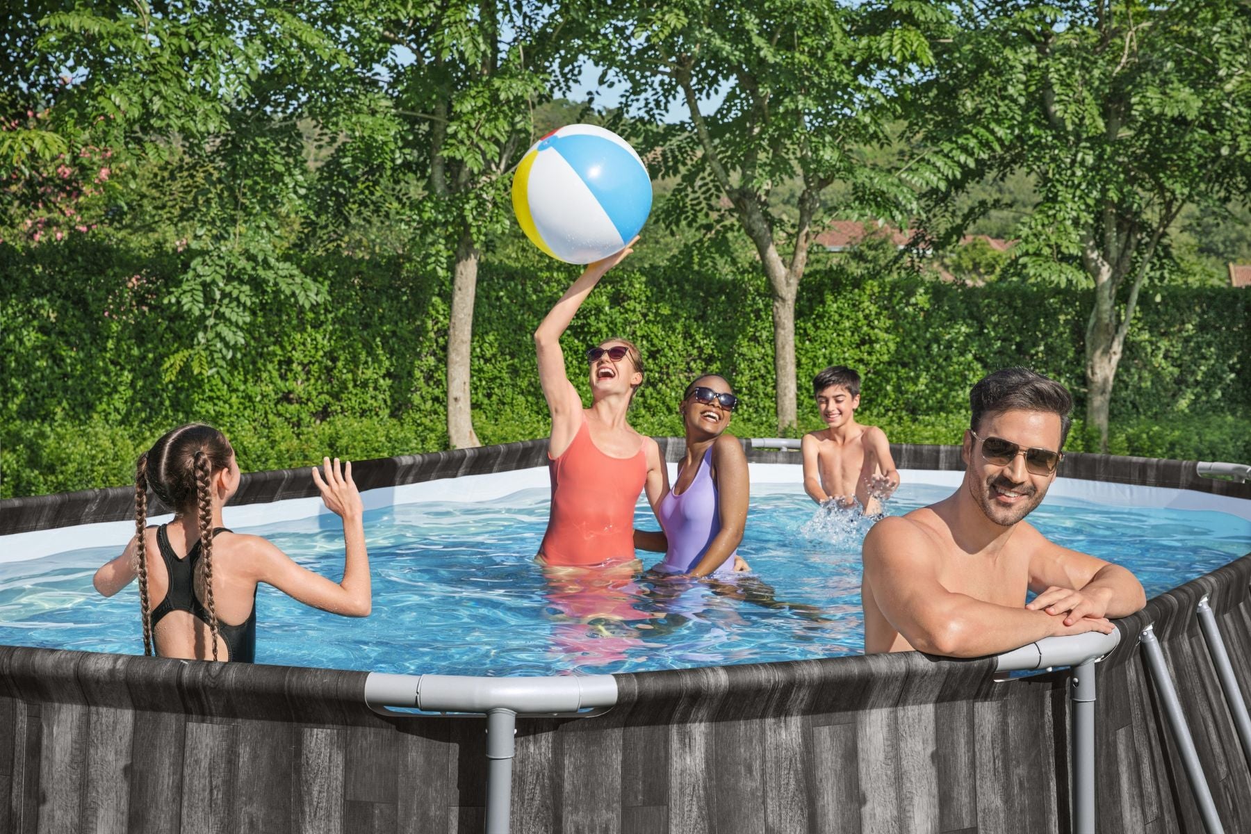 steel framed pool