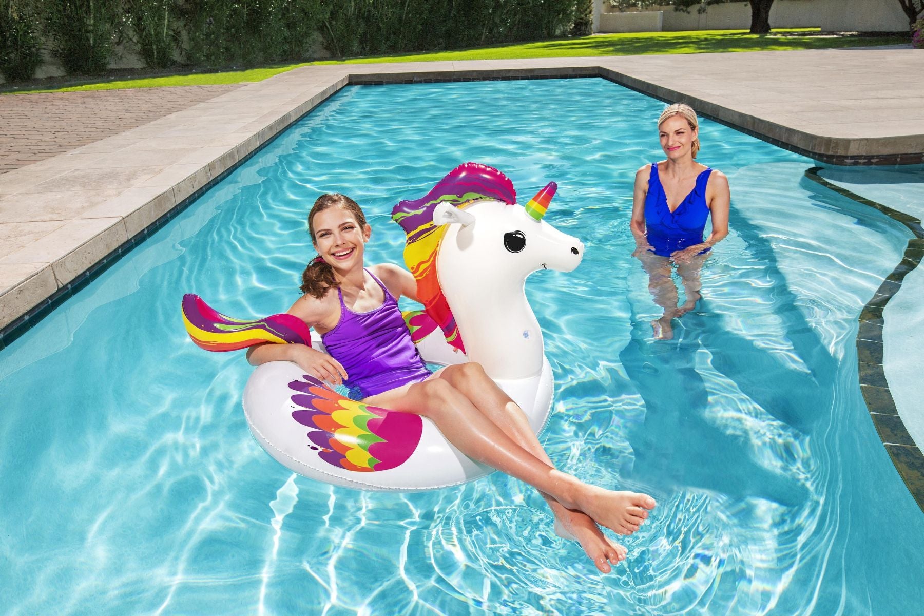 Inflatable Unicorn Swim Ring Pool Float