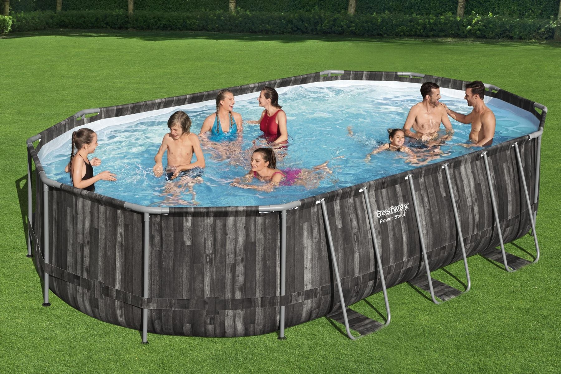 family garden swimming pool