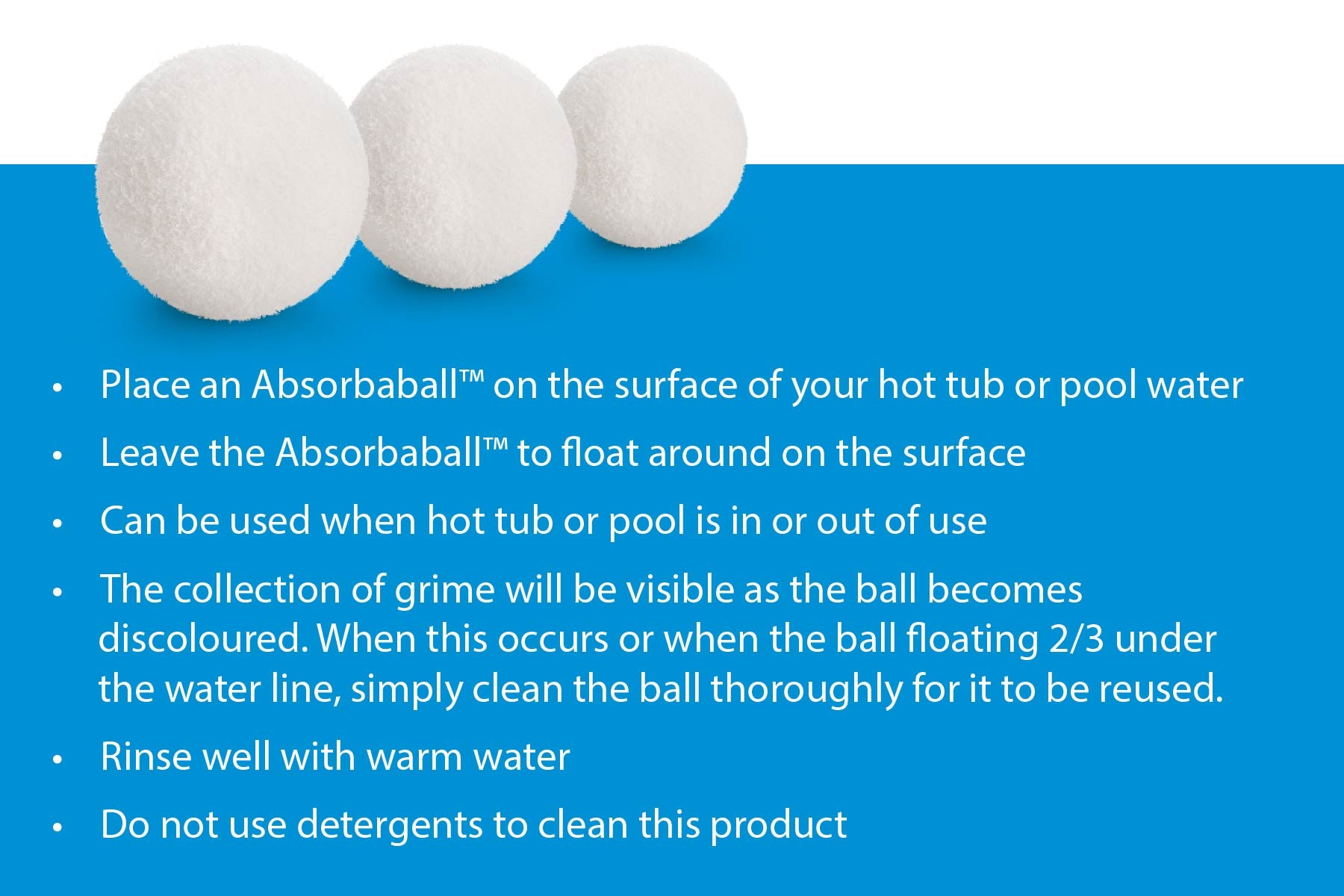 Absorbaball 3 Pack for Your Hot Tub