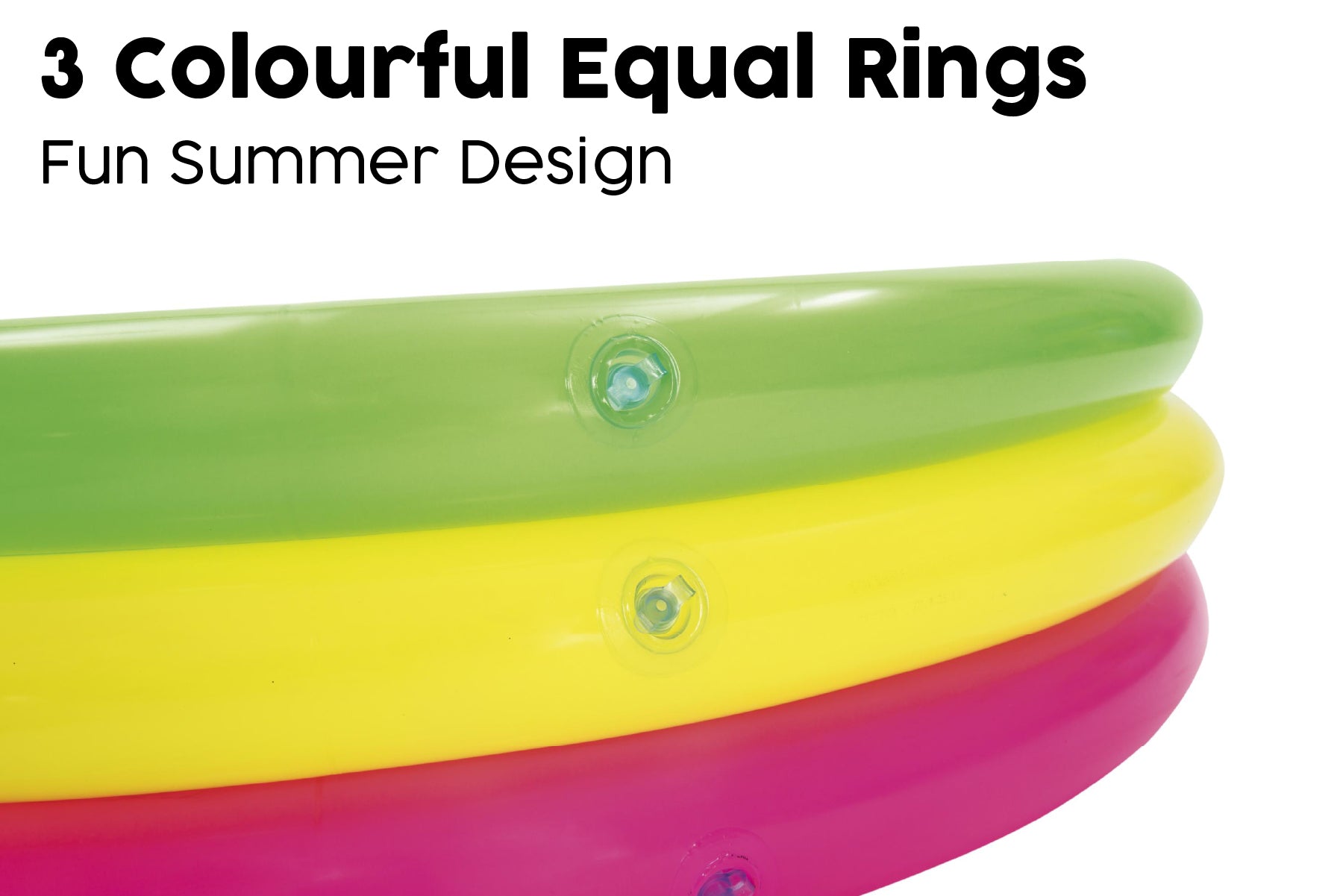 3-Ring Colourful Kids Inflatable Paddling Pool