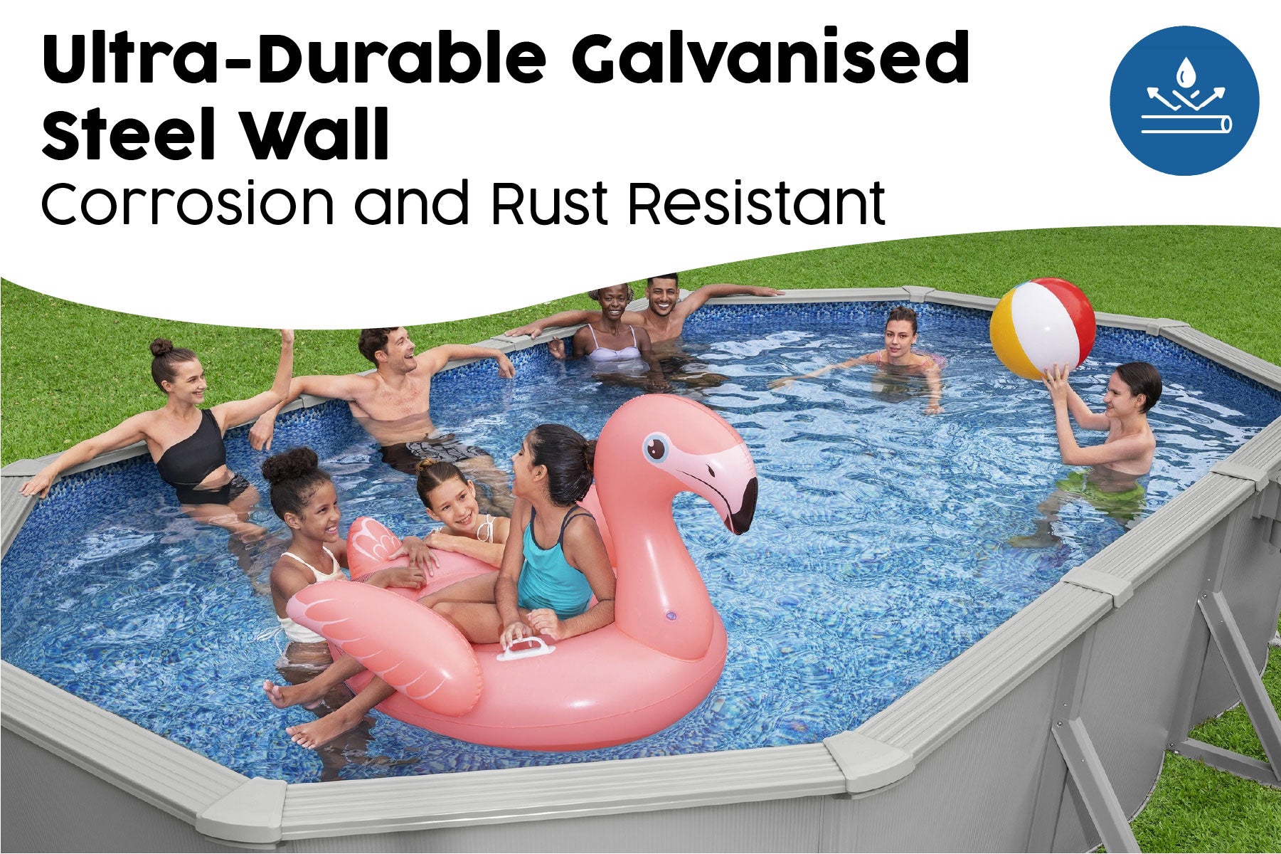 20ft x 48in Oval Hydrium Steel Above Ground Pool Set