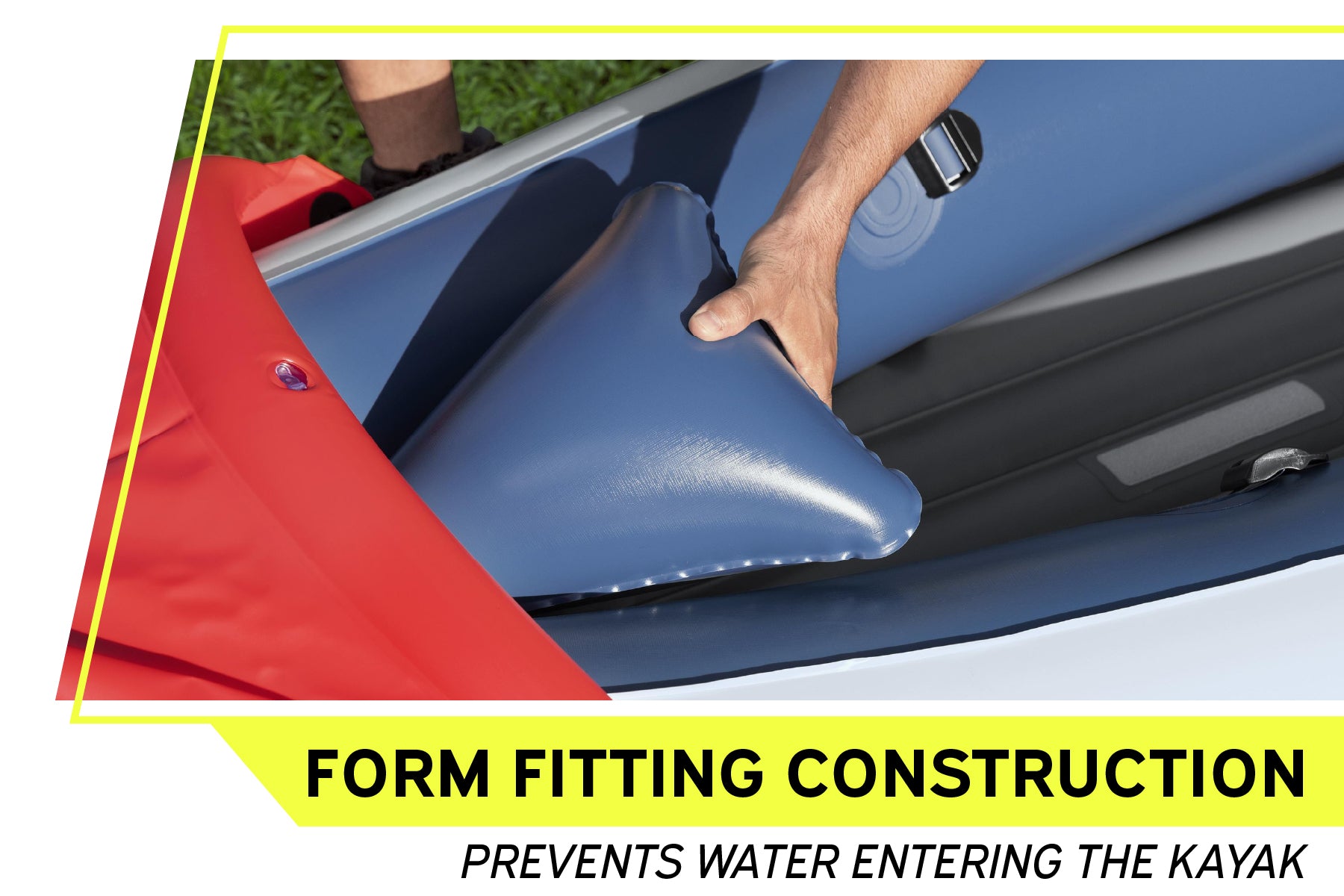 Hydro-Force 3 Person Inflatable Kayak Set - Rapid Red