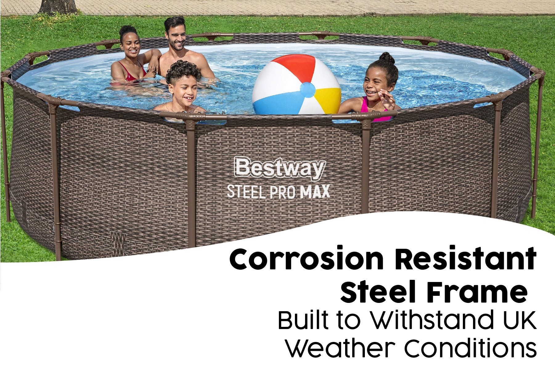 12ft round brown above ground pool