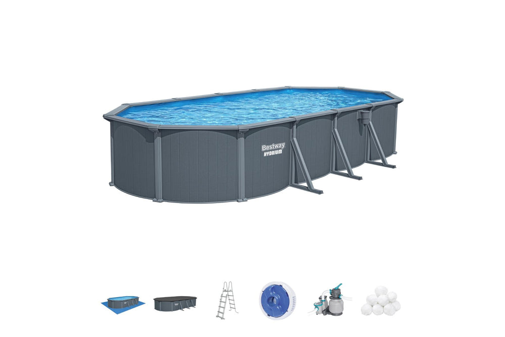 24ft Hydrium Steel Wall Pool Set | Above Ground Pool Store UK | Bestway UK