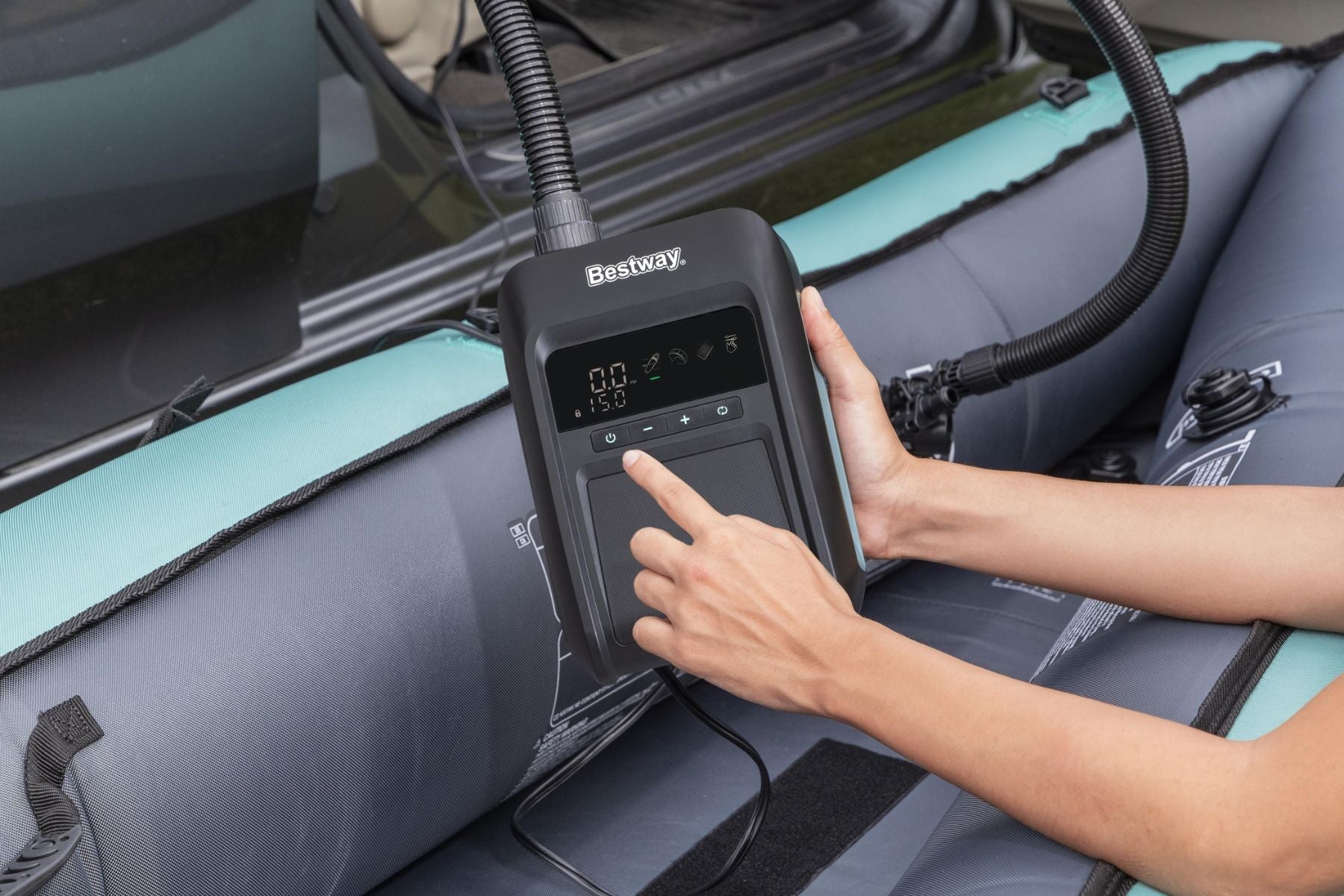 bestway air pump with screen