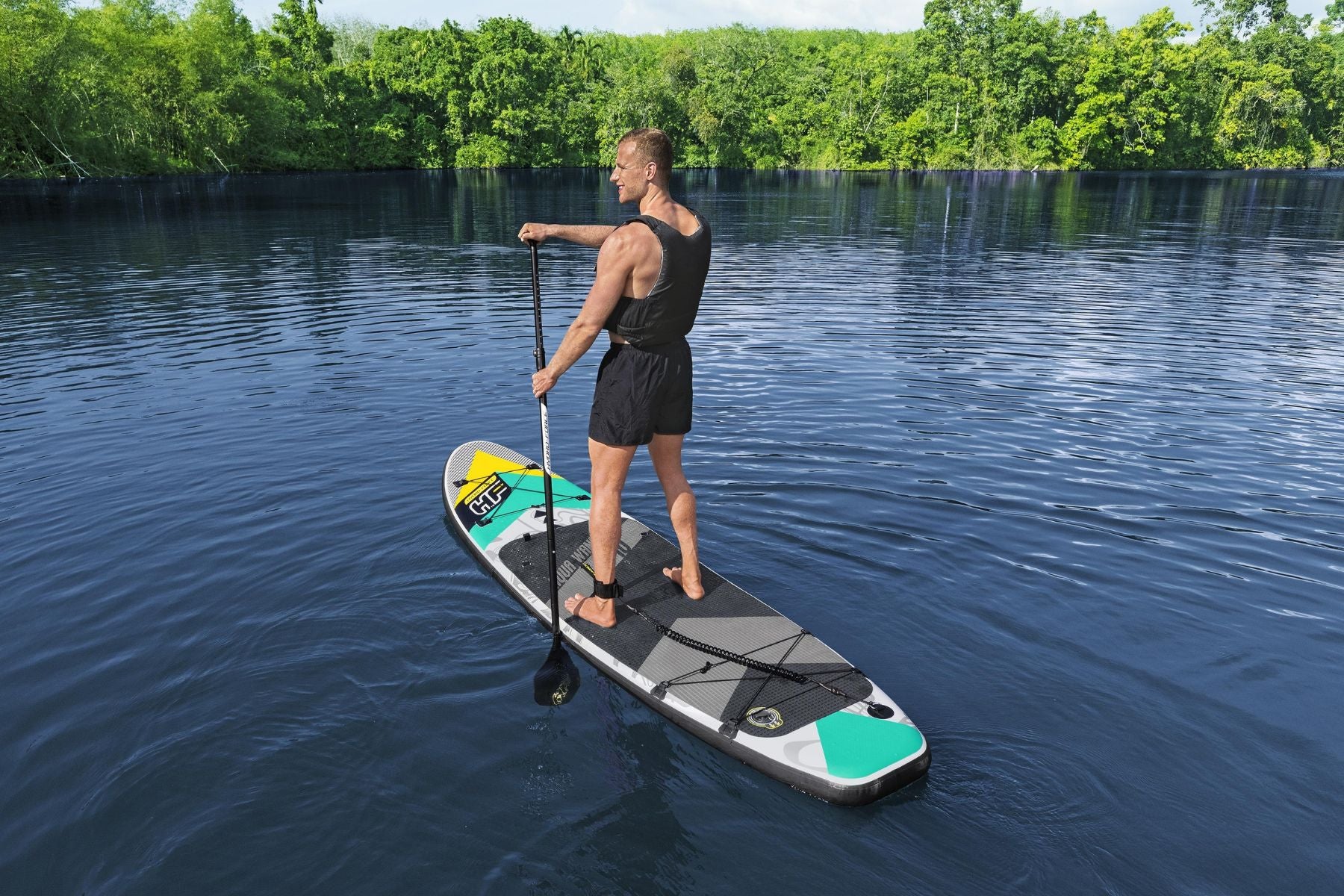 Hydro-Force 10ft Inflatable Paddle Board/ Kayak Set - Aqua Wander