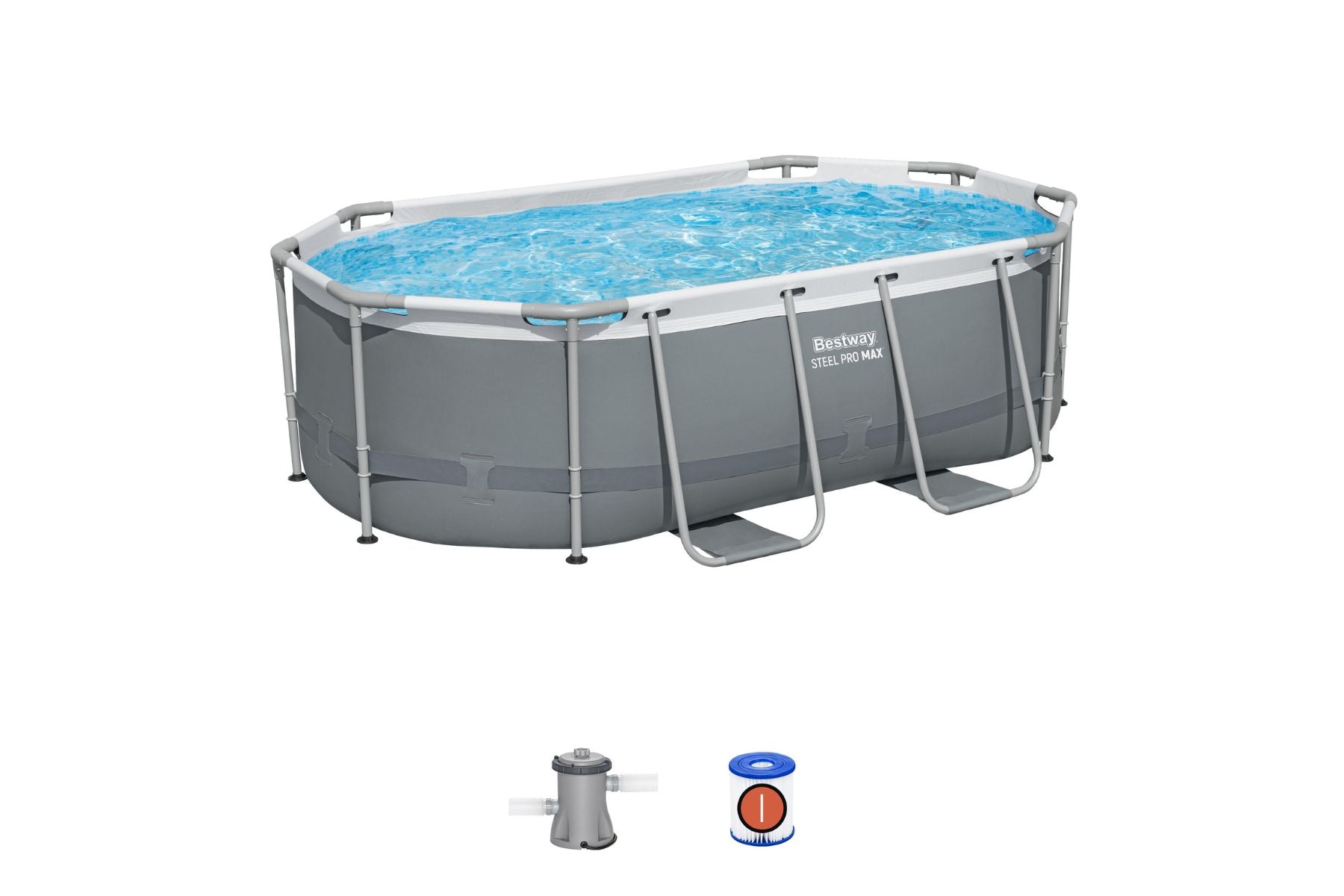  10ft oval pool with accessories