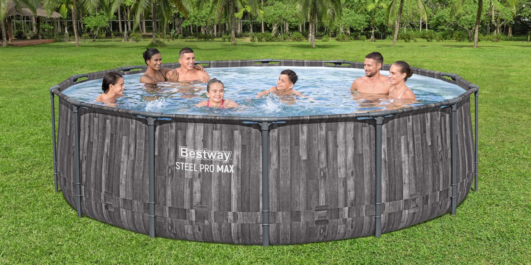 14ft wood print above ground pool