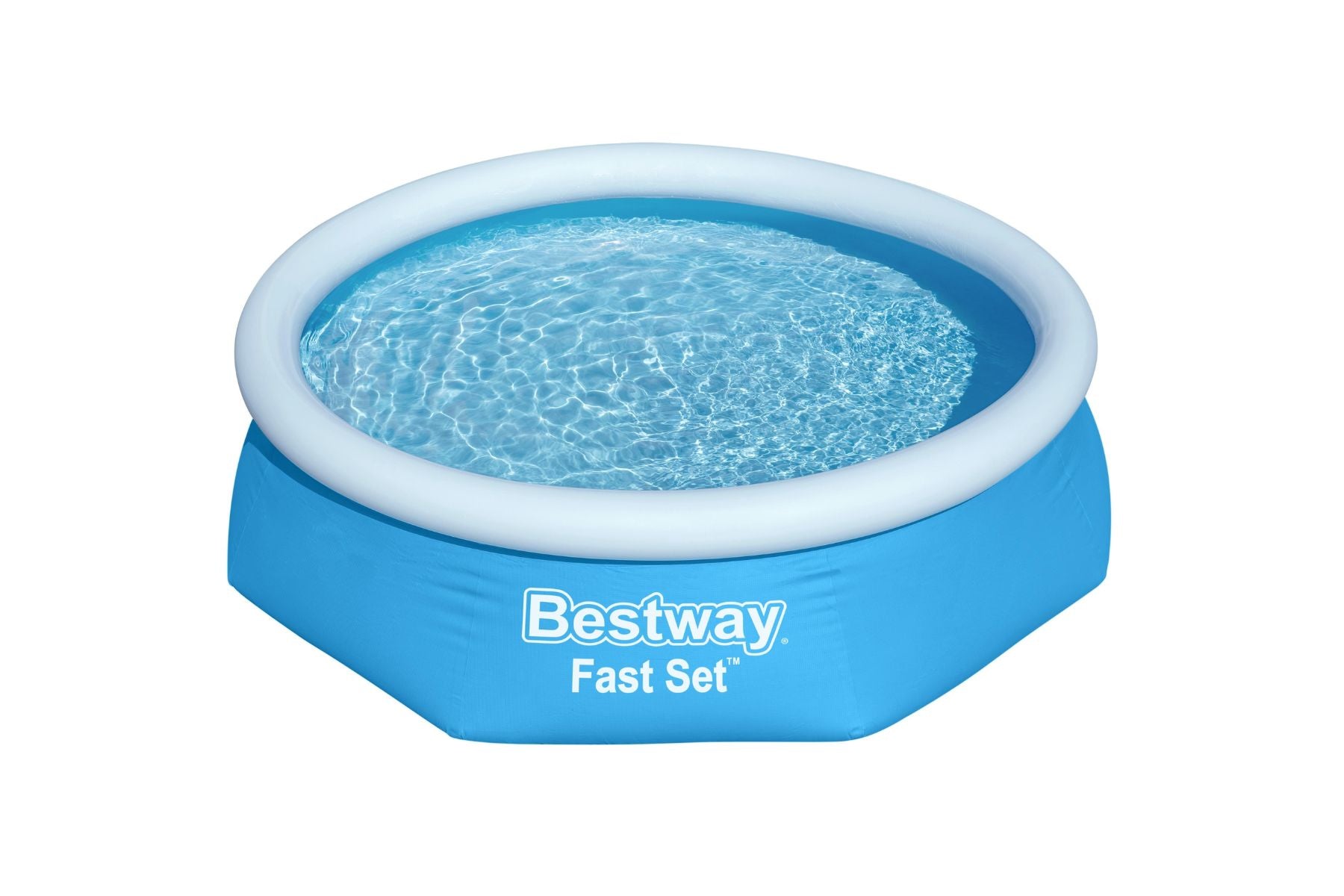 8ft x 24inch Blue Round Fast Set Inflatable Above Ground Pool
