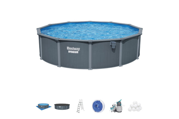 18ft Hydrium Steel Wall Pool Set | Above Ground Pool Store UK | Bestway UK