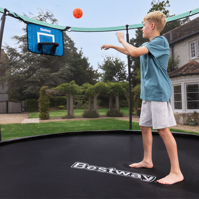 kids trampoline with fun accessories