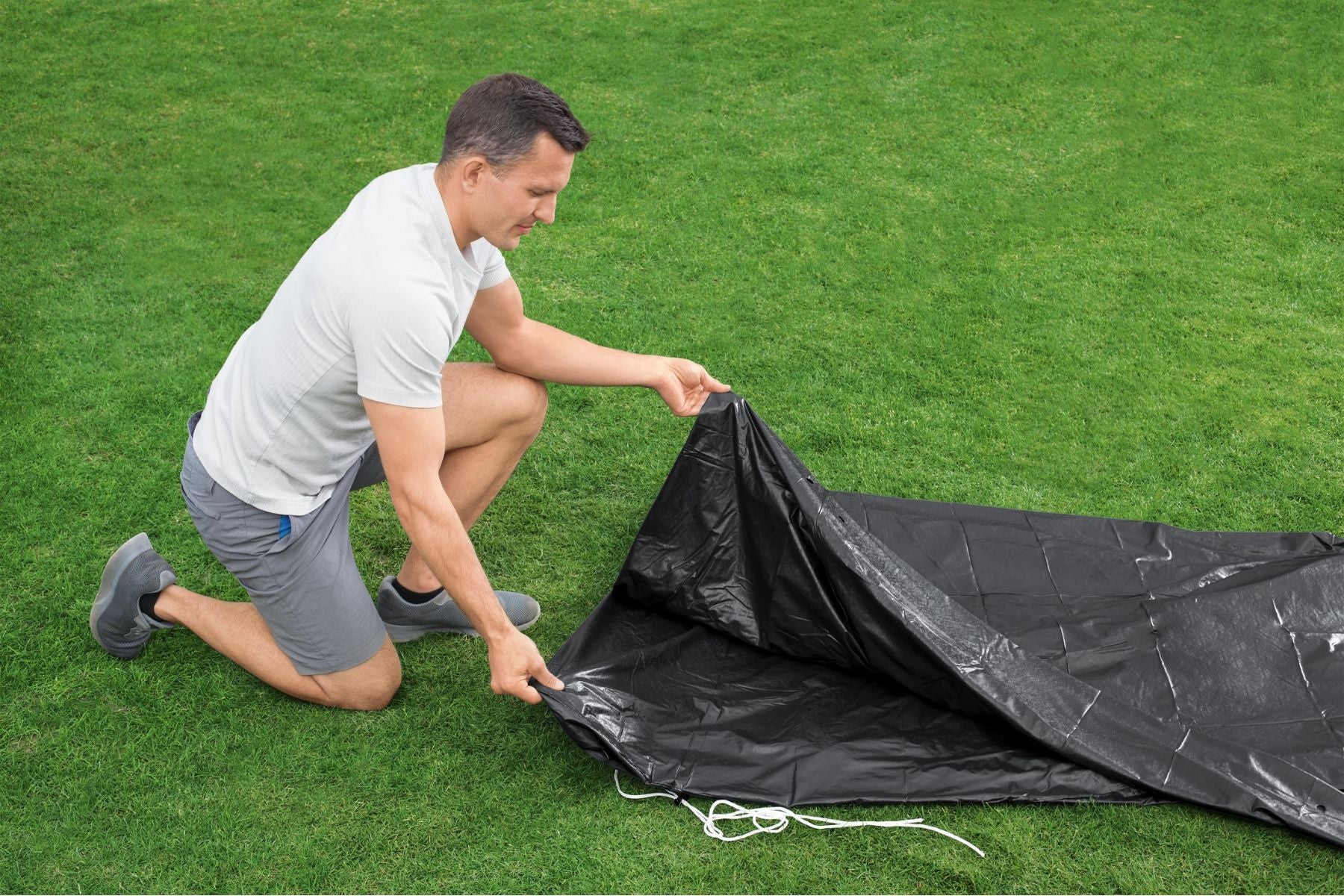 black 12ft round pool cover