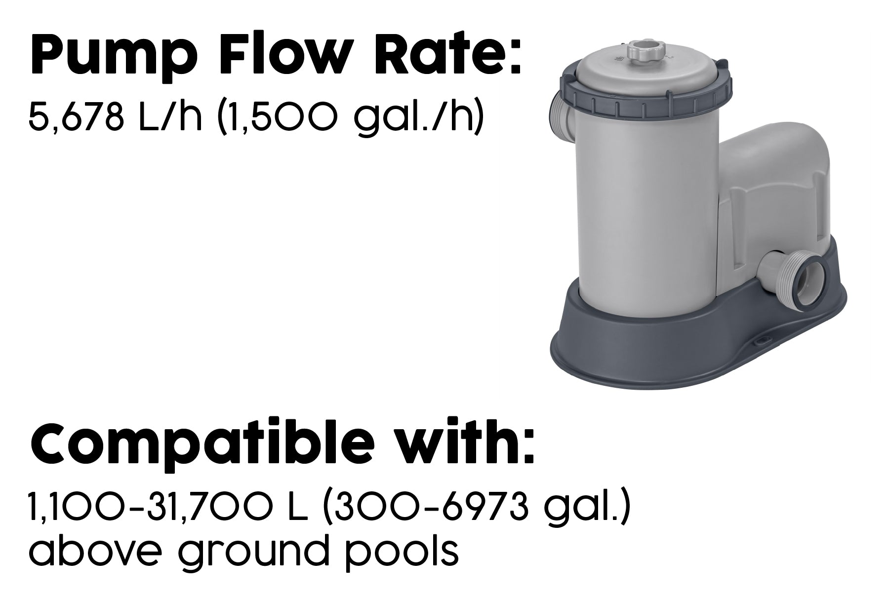 1,500gal Pool Filter Pump for Above Ground Pools