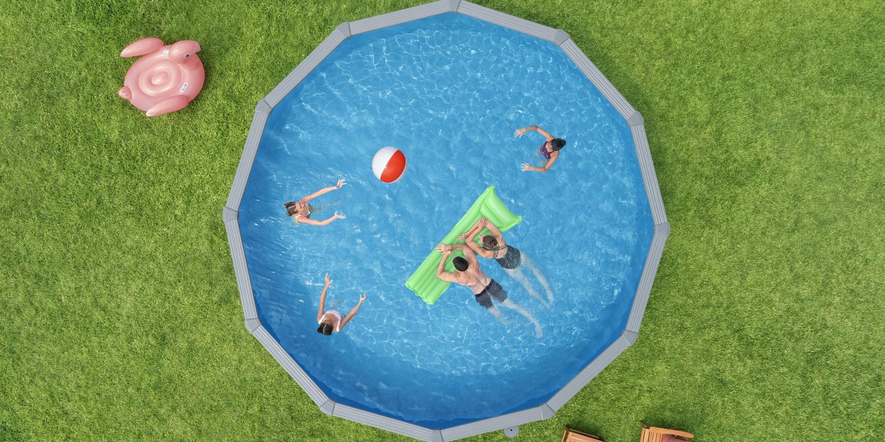 18ft steel frame swimming pool