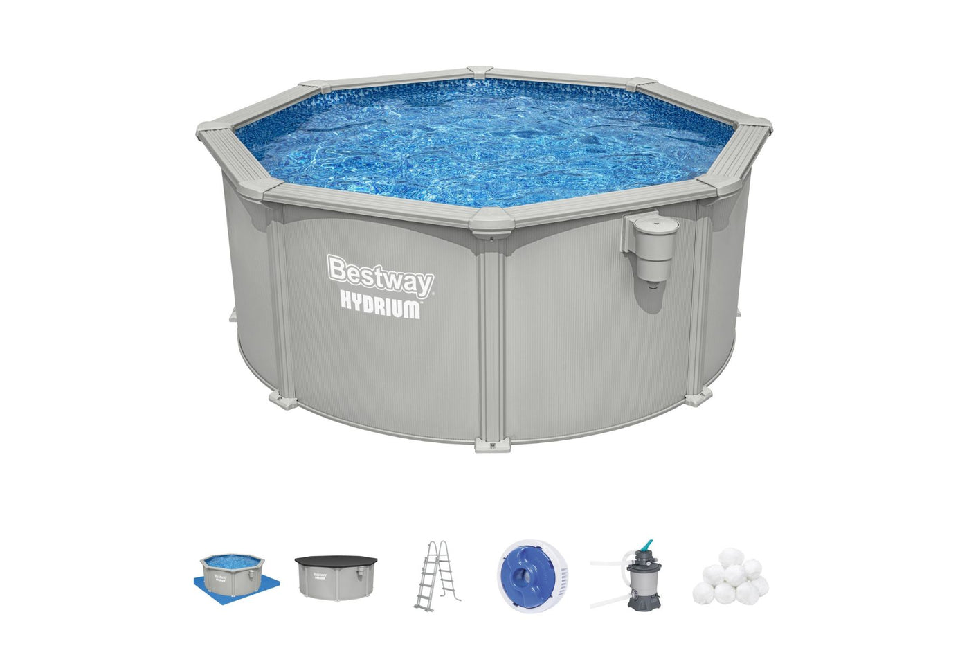 10ft Hydrium Steel Wall Pool Set | Above Ground Pool Store UK | Bestway UK