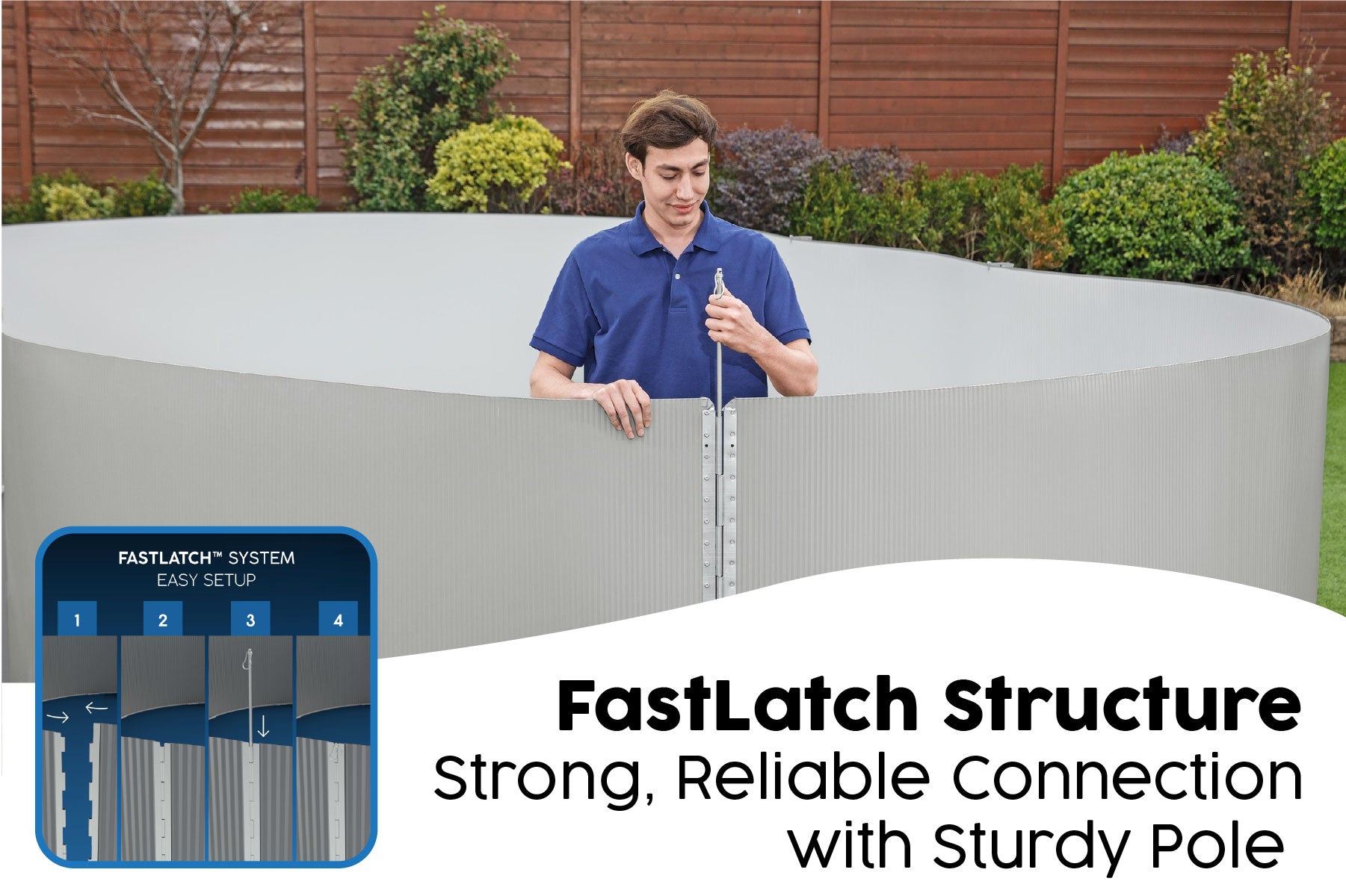 bestway above ground pool with easy set up 