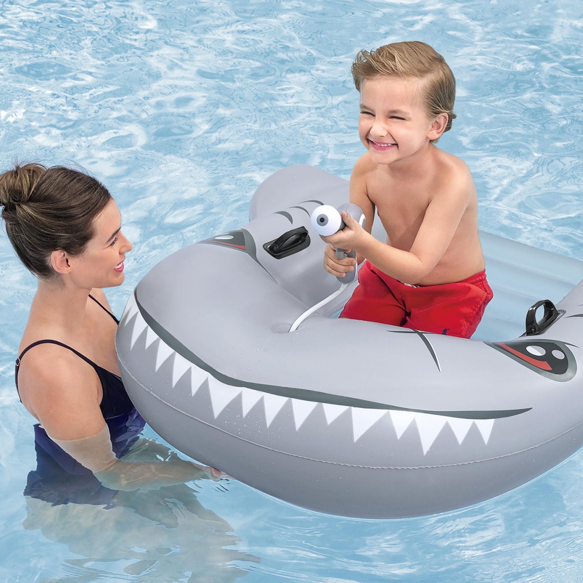 inflatable shark ride-on