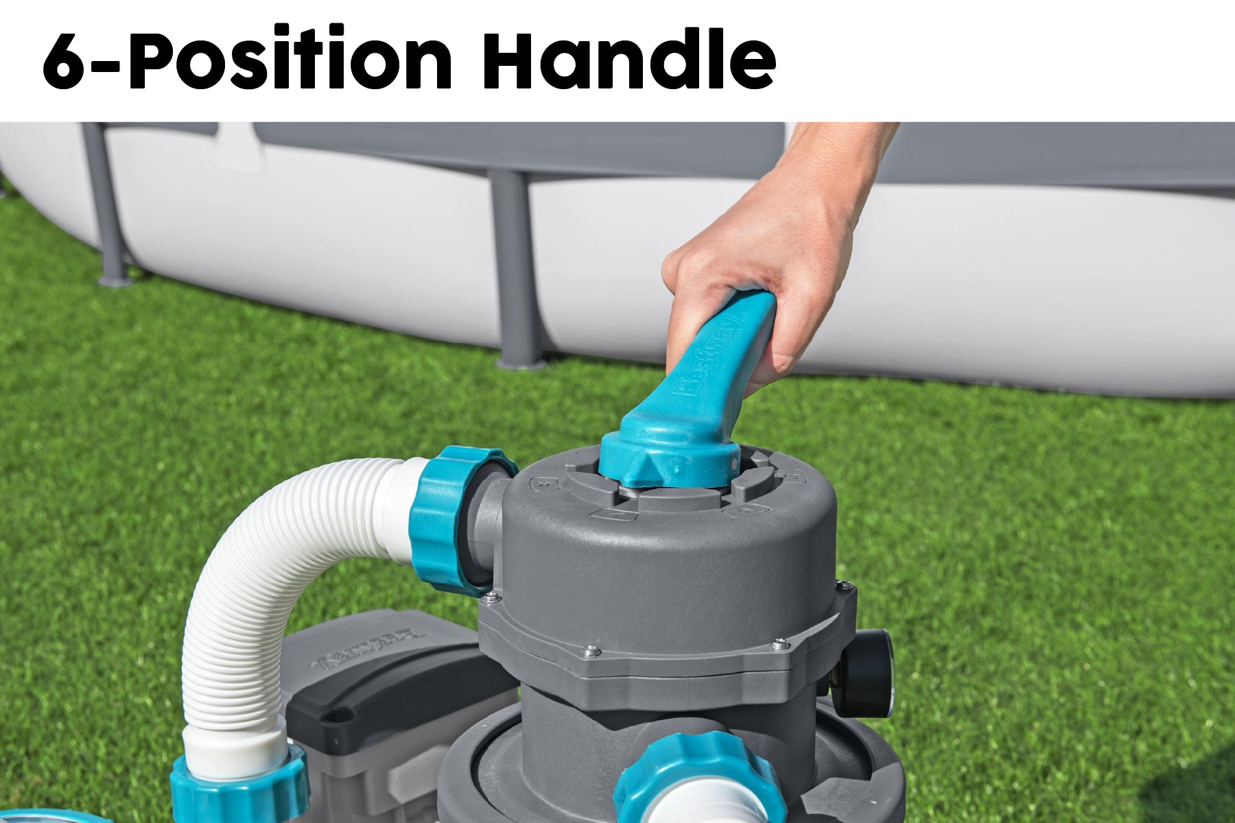 2200gal Pool Sand Filter for All Above Ground Pools - Grey