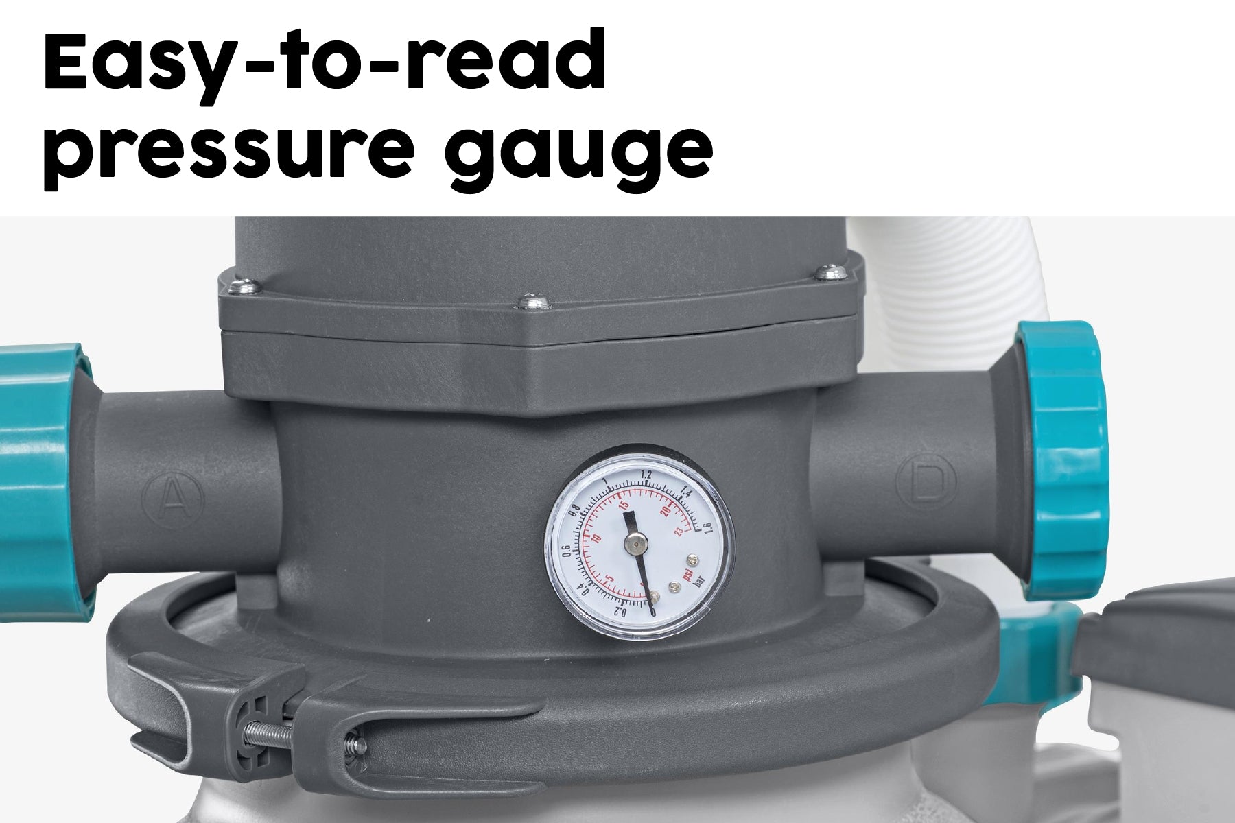 2200gal Pool Sand Filter for All Above Ground Pools - Grey
