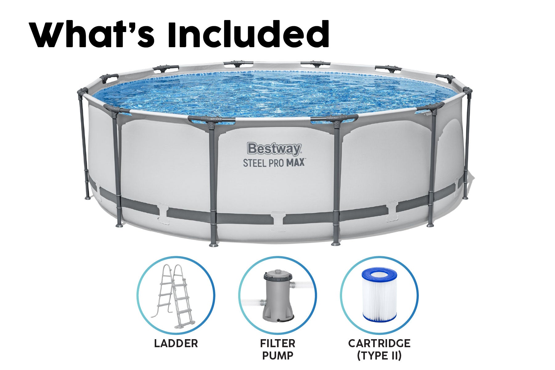 12ft above ground swimming pool set 