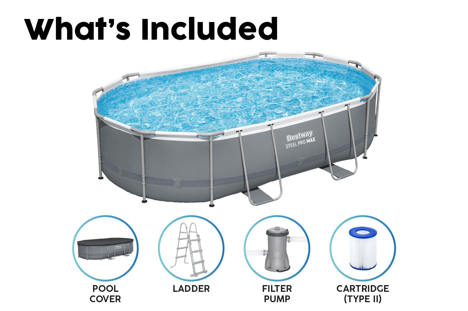 large oval garden pool