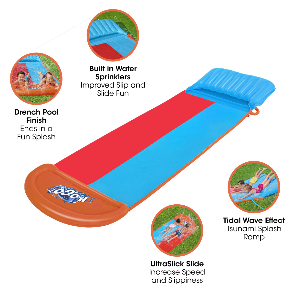 H2OGO! Tsunami Double Splash and Slide, with Sprinklers