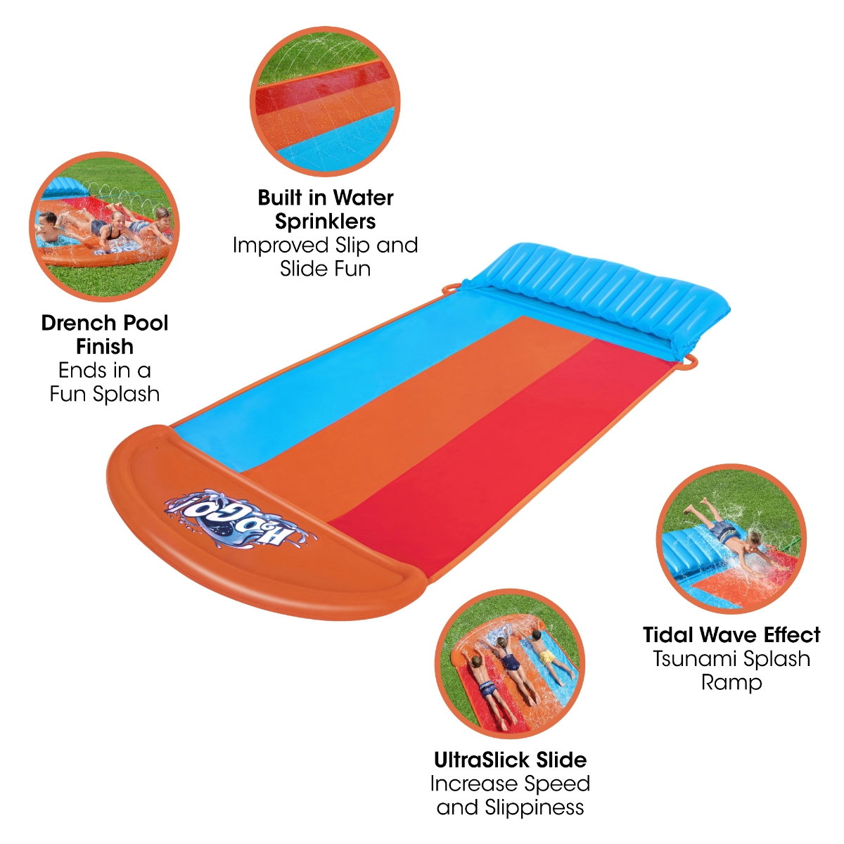 H2OGO! Tsunami Triple Splash and Slide, with Sprinklers