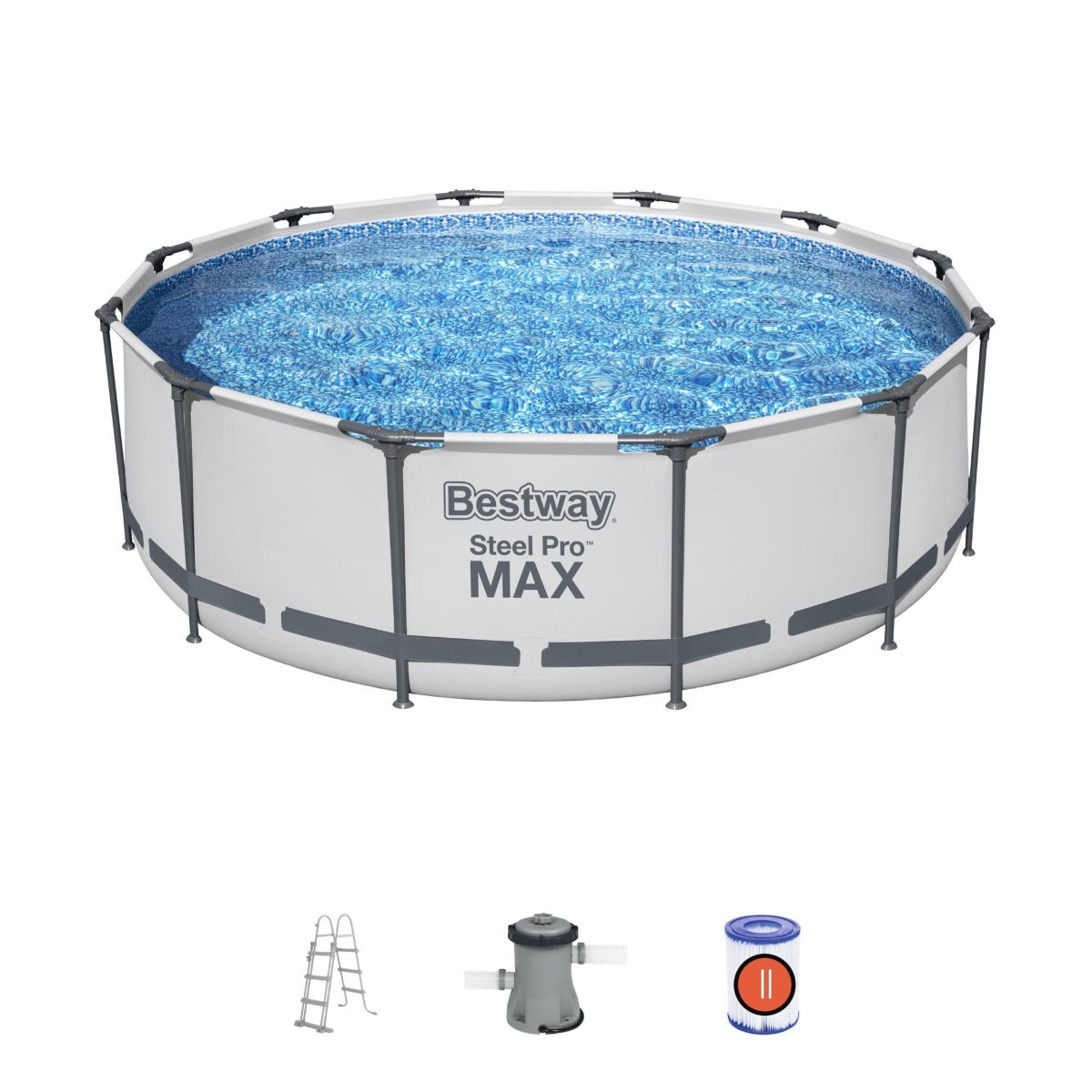 12Ft Steel Promax Round Pool Set | Steel Pro Pools Store UK | Bestway UK