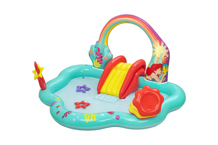 Little Mermaid Kids Inflatable Paddling Pool with Play Centre