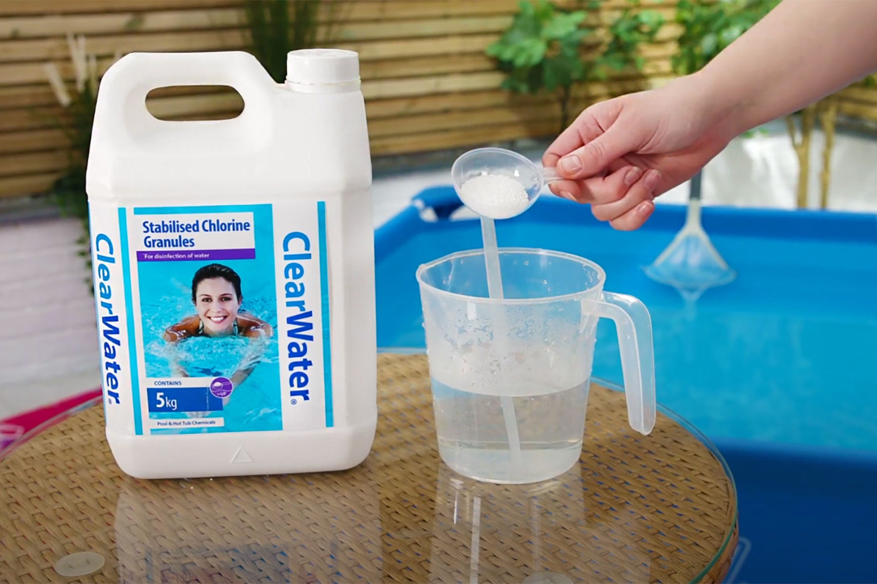 stabilised chlorine granules for bestway pools