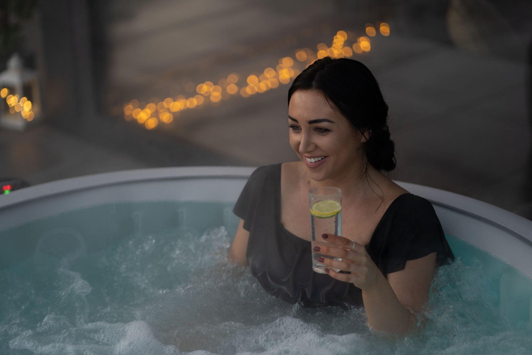 hot tub plastic glass