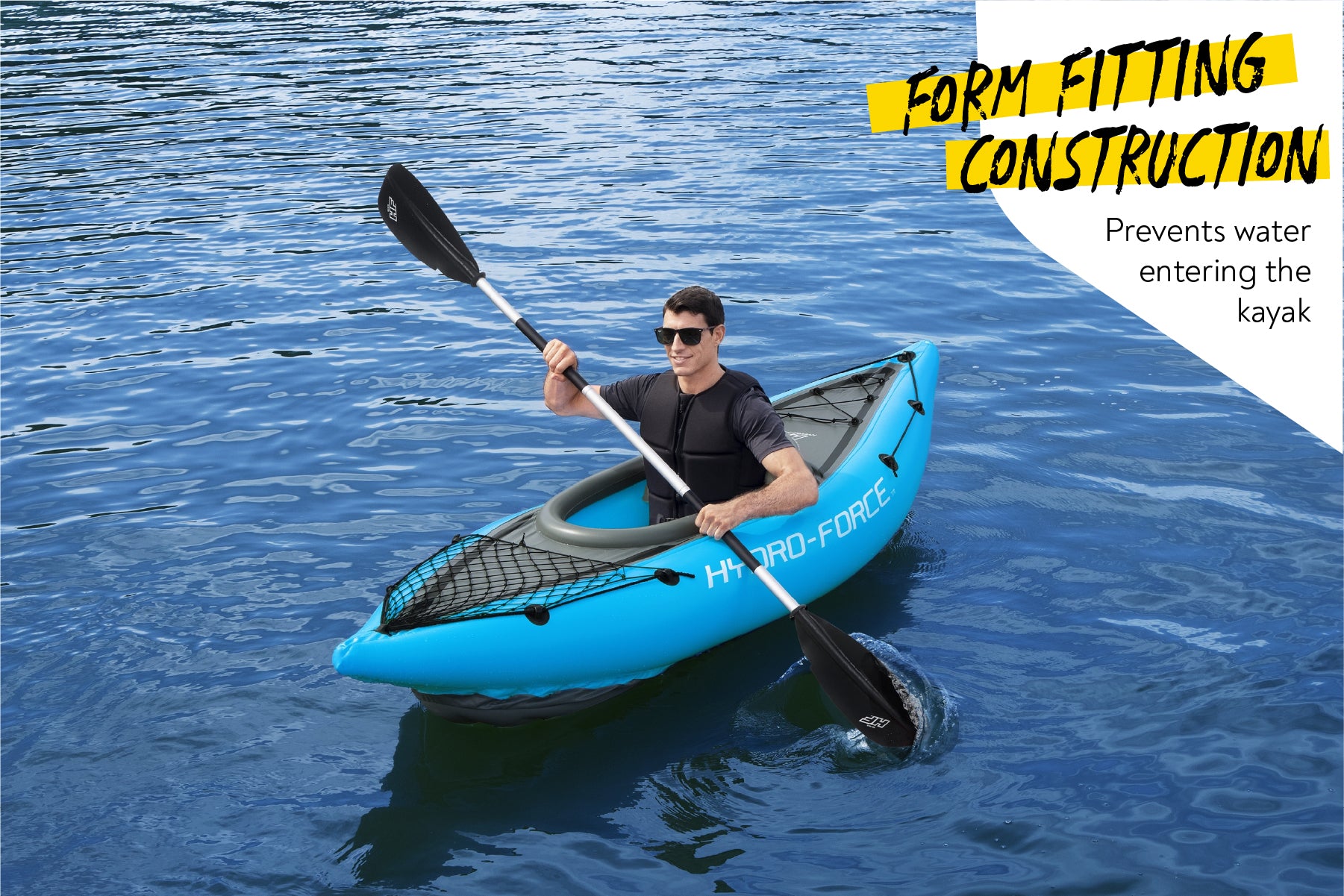 Hydro-Force 1 Person Inflatable Kayak Set - Cove Champion - Outlet