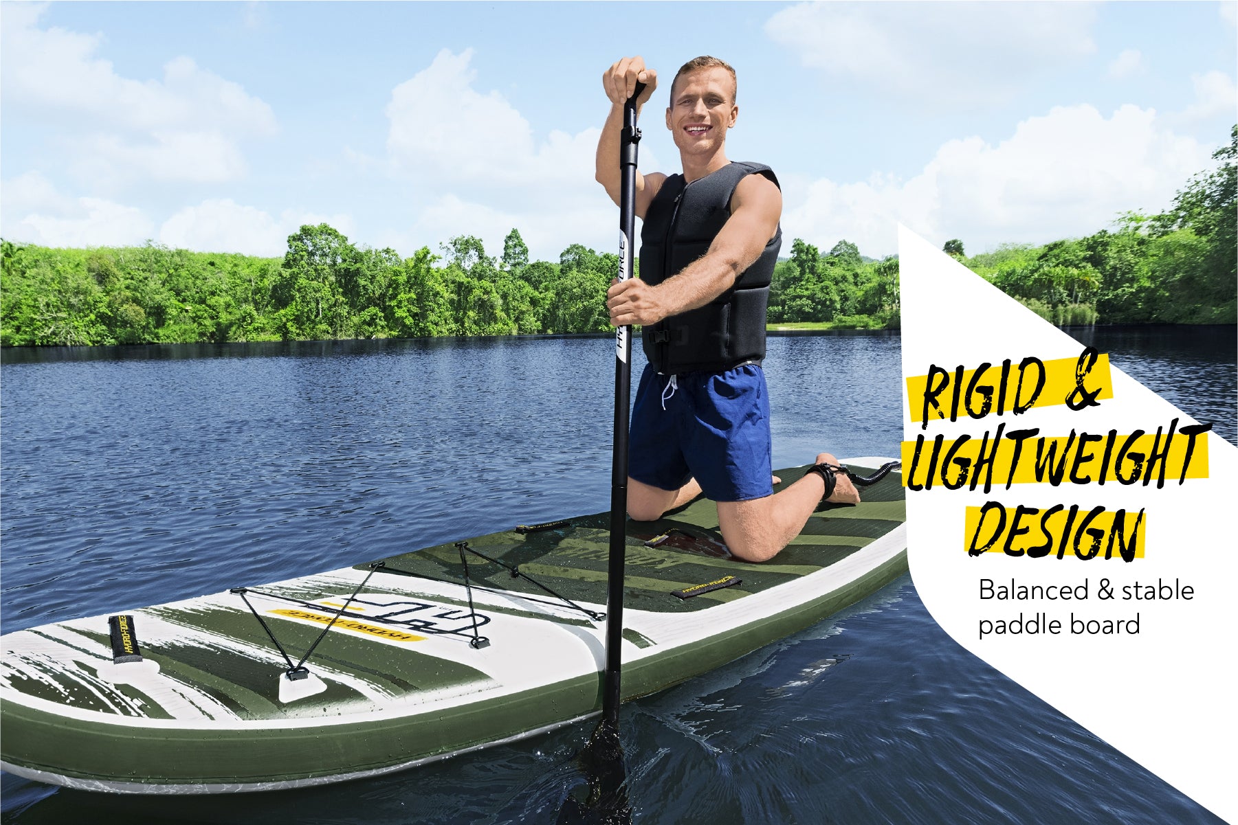 Hydro-Force 10ft  2" Inflatable Paddle Board SUP Set - Kahawai