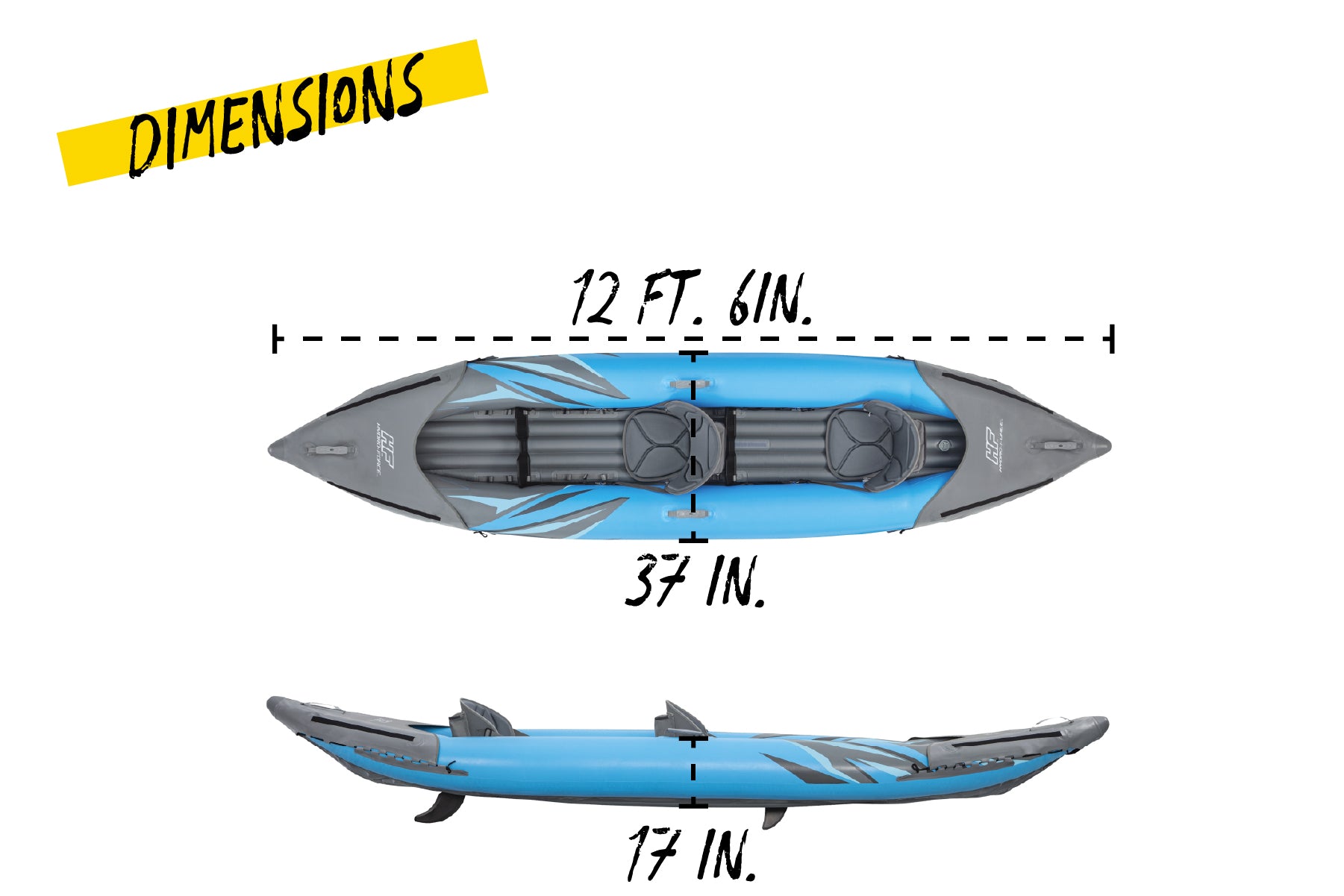 Hydro-Force™ Surge Elite™ 2 Person Inflatable Kayak Complete Set