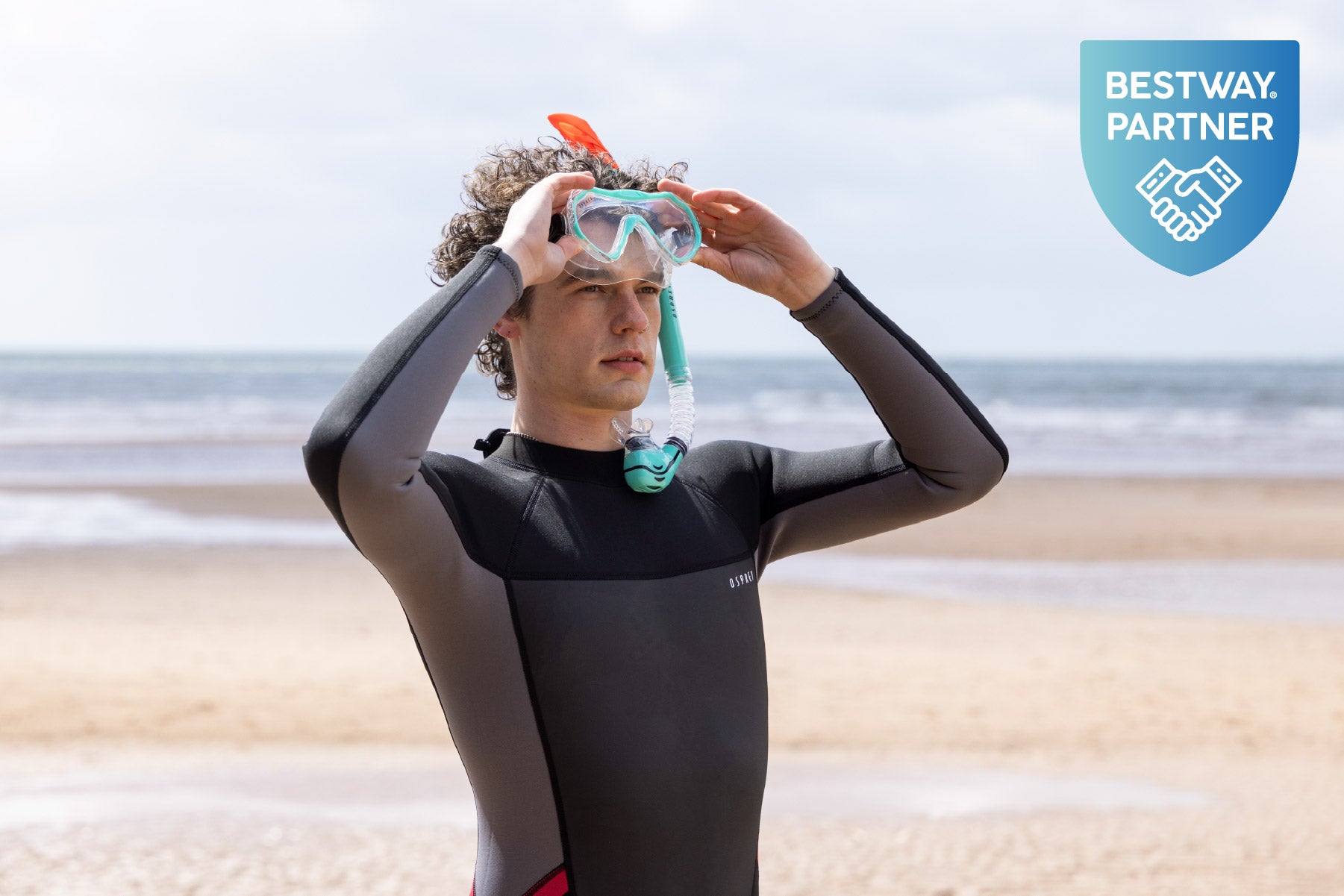 men snorkelling gear  