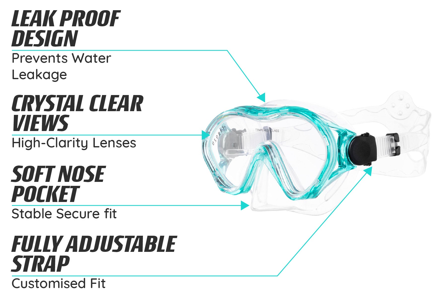 leak proof swimming mask for kids