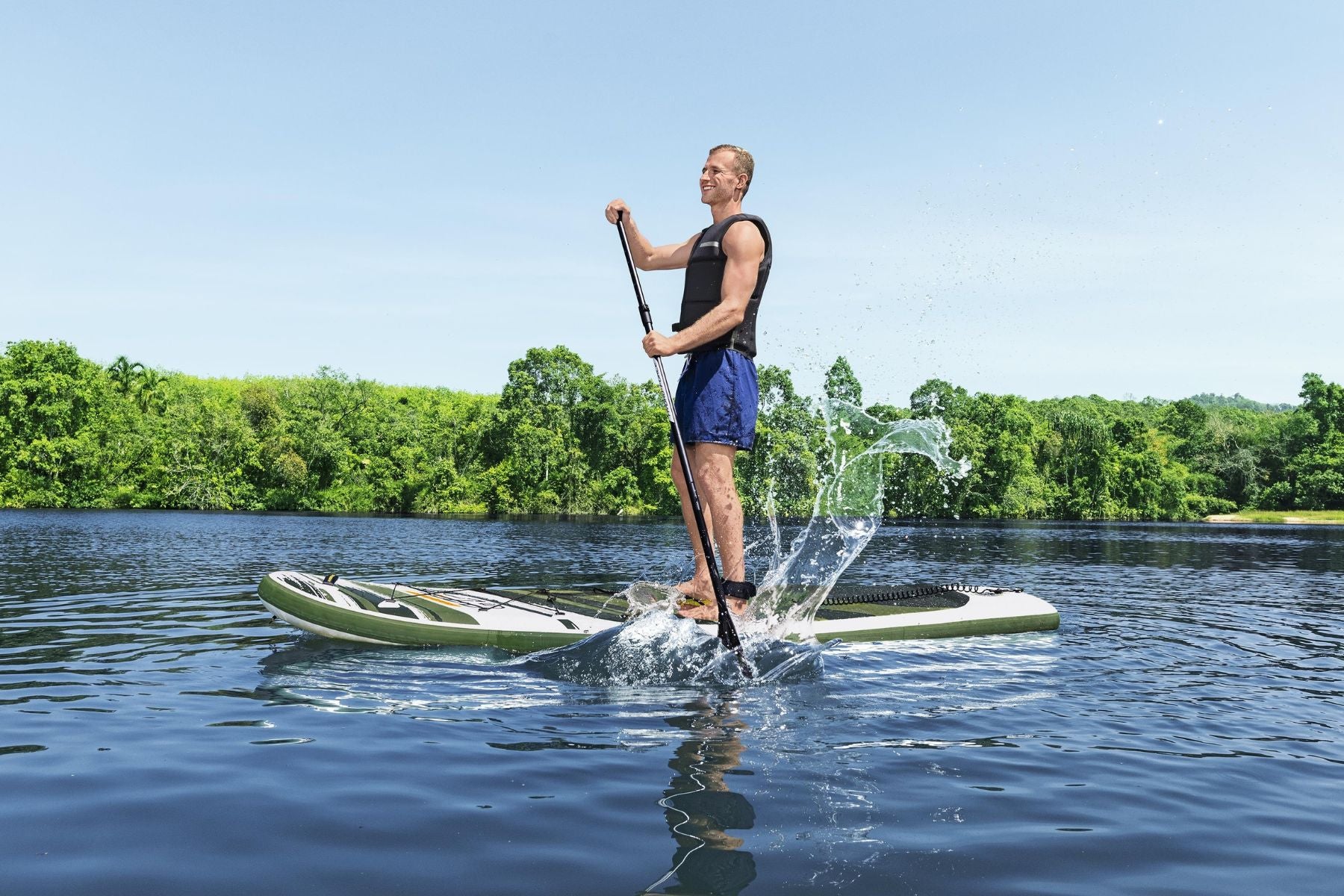 Hydro-Force 10ft  2" Inflatable Paddle Board SUP Set - Kahawai
