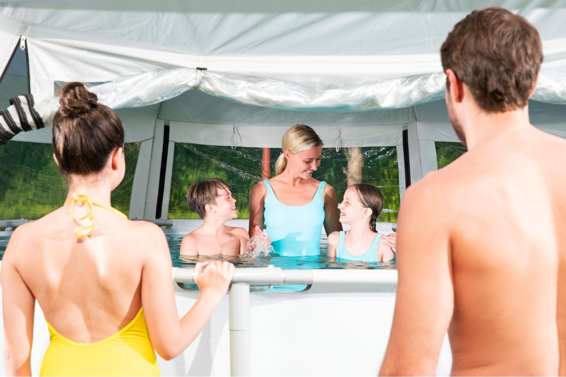 Round Pool Dome, Shelter for Swimming Pool and Hot tub Spas