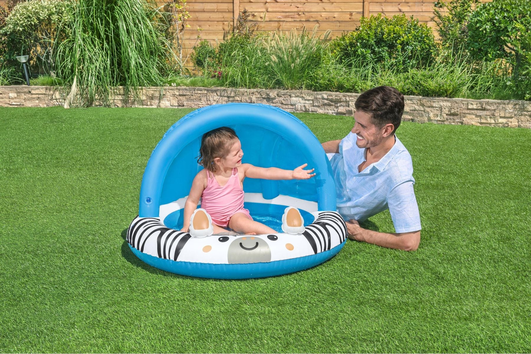 Safari Sun Shaded Inflatable Paddling Pool