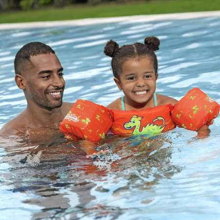 Kids Inflatable Swim Vest with Armbands – Monster