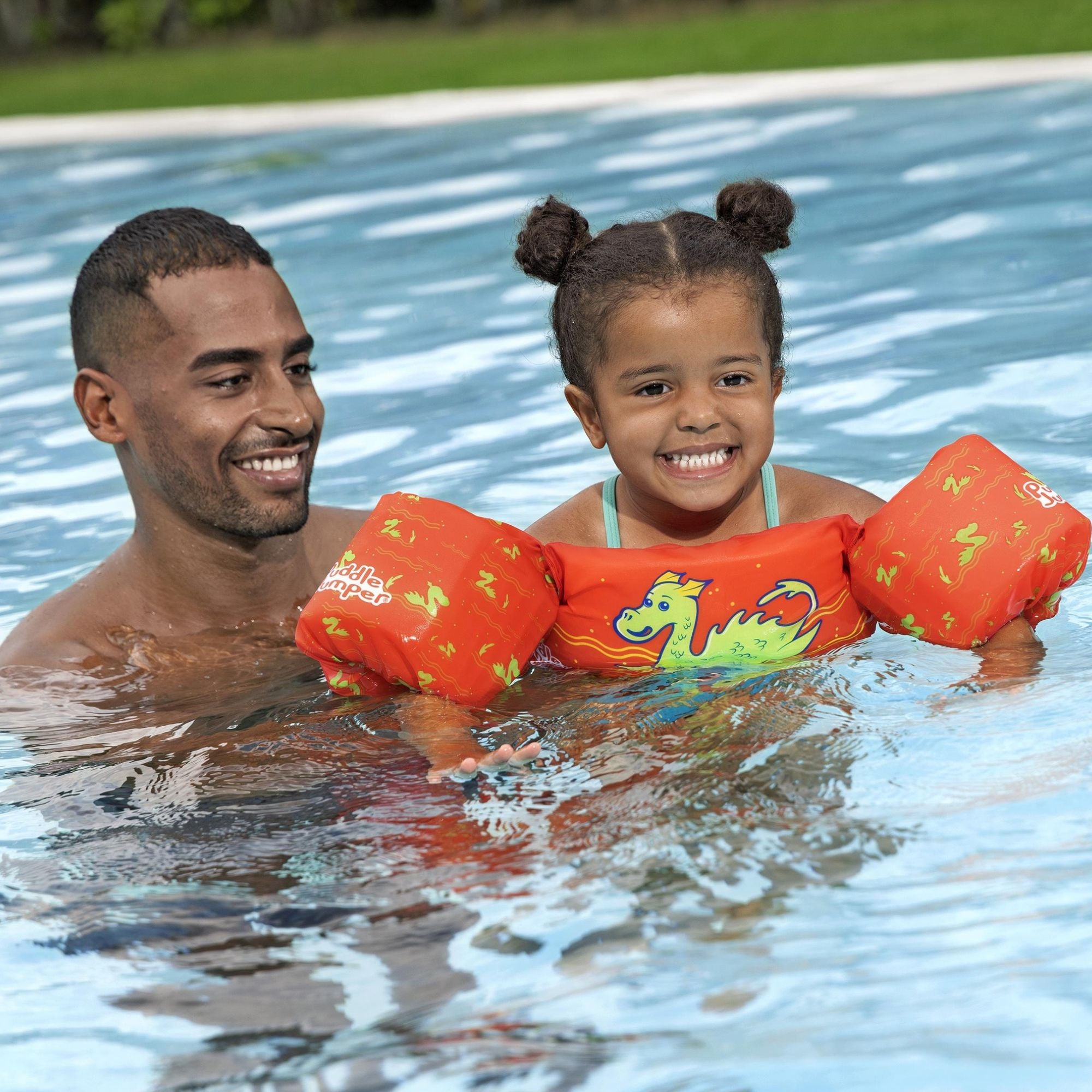 Kids Inflatable Swim Vest with Armbands – Monster