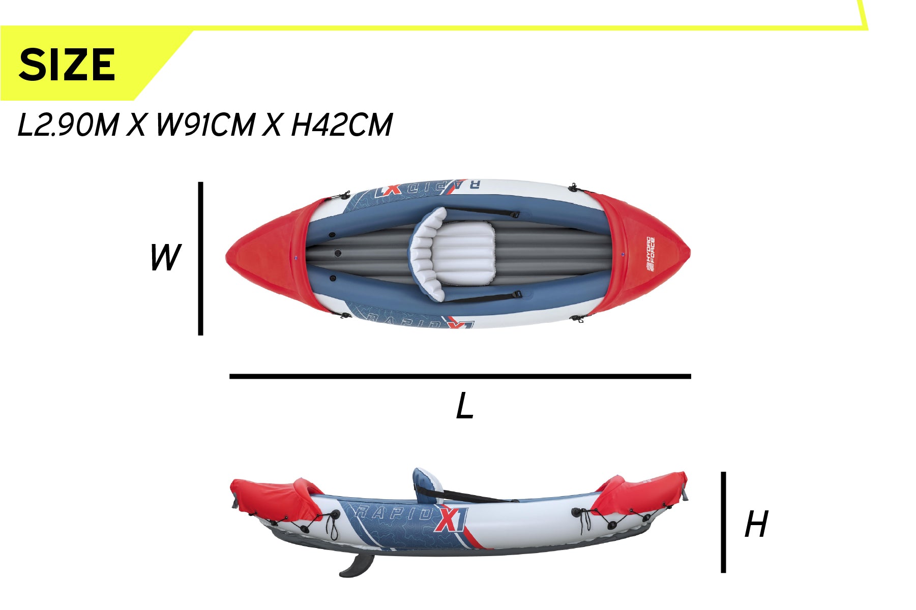 Hydro-Force 1 Person Inflatable Kayak – Rapid